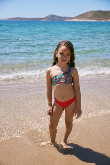 Kids Sienna Bikini | Rope Red Pique
