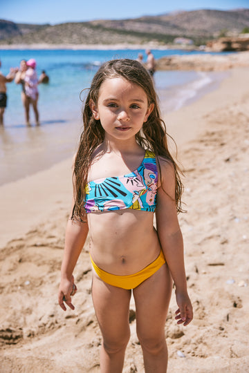 Kids Sienna Bikini | Faces Yellow Picque