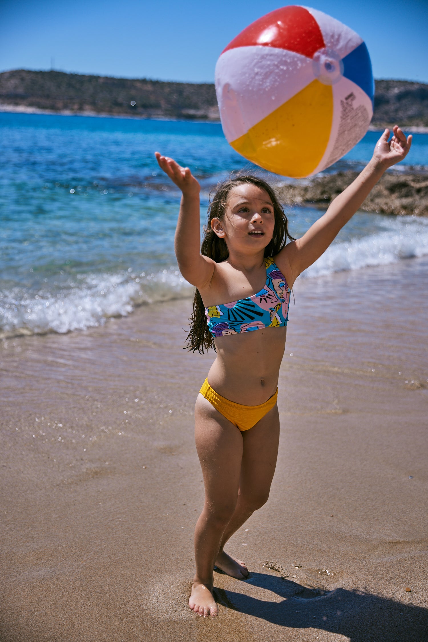 Kids Sienna Bikini | Faces Yellow Picque