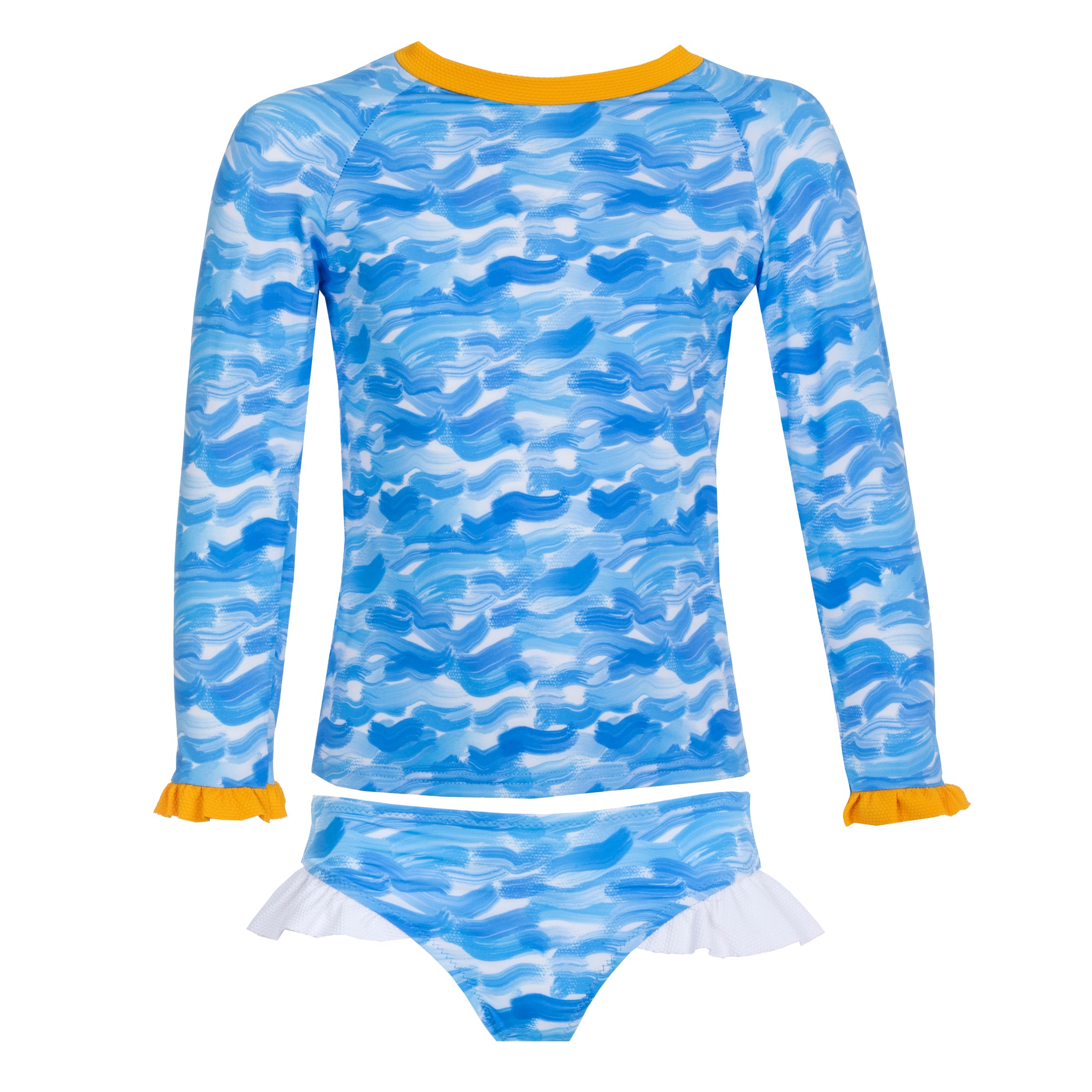 Kids Monica Long-Sleeve Bikini | Clouds