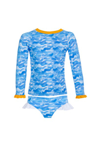 Kids Monica Long-Sleeve Bikini | Clouds