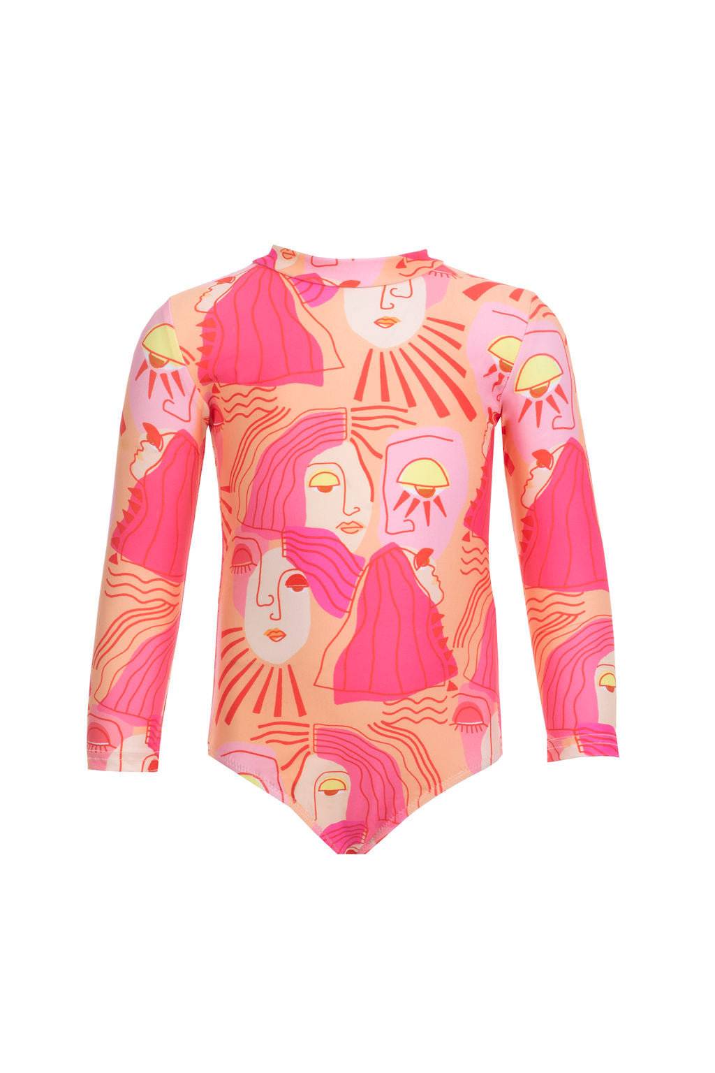 Kids Kelia Long-Sleeve Onepiece | Red Faces