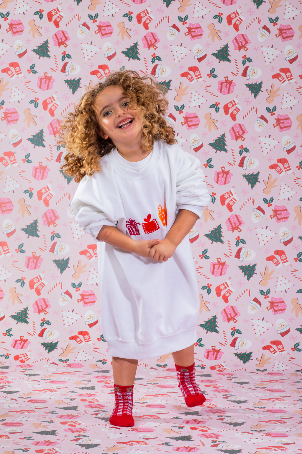 Kids Christmas Sweater| White