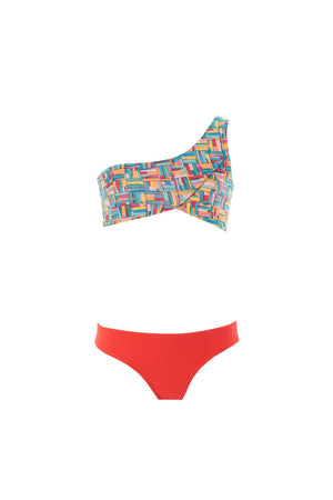 Kids Sienna Bikini | Rope Red Pique