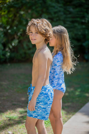 Kids Swim Shorts | Clouds