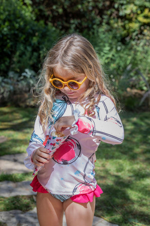 Kids Monica Long-Sleeve Bikini | Lipstick