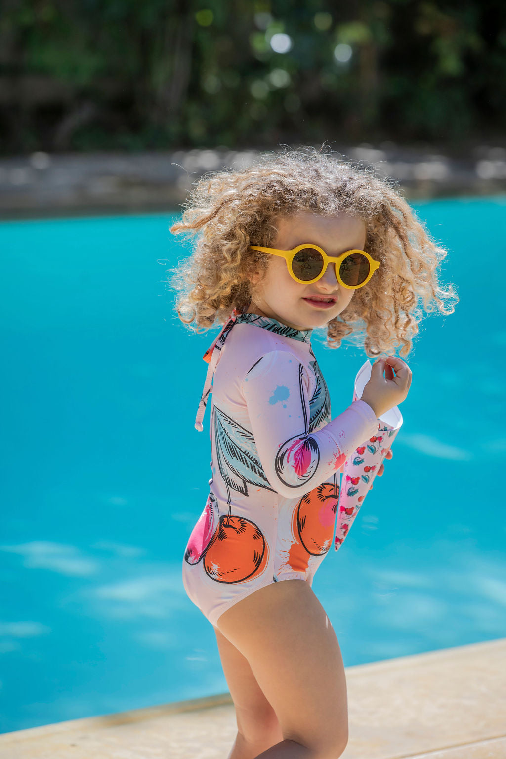 Kids Kelia Long-Sleeve Onepiece | Cherry