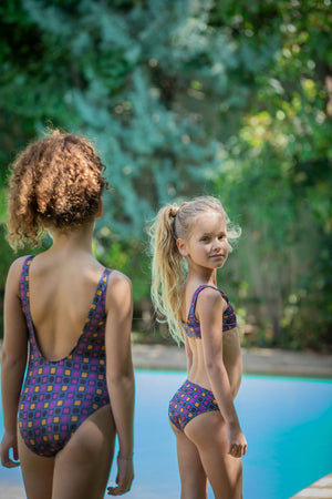 Kids Marina Bikini | Geo Blue
