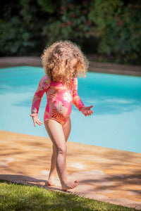 Kids Kelia Long-Sleeve Onepiece | Red Faces
