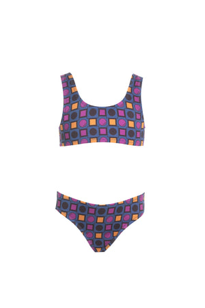 Kids Marina Bikini | Geo Blue