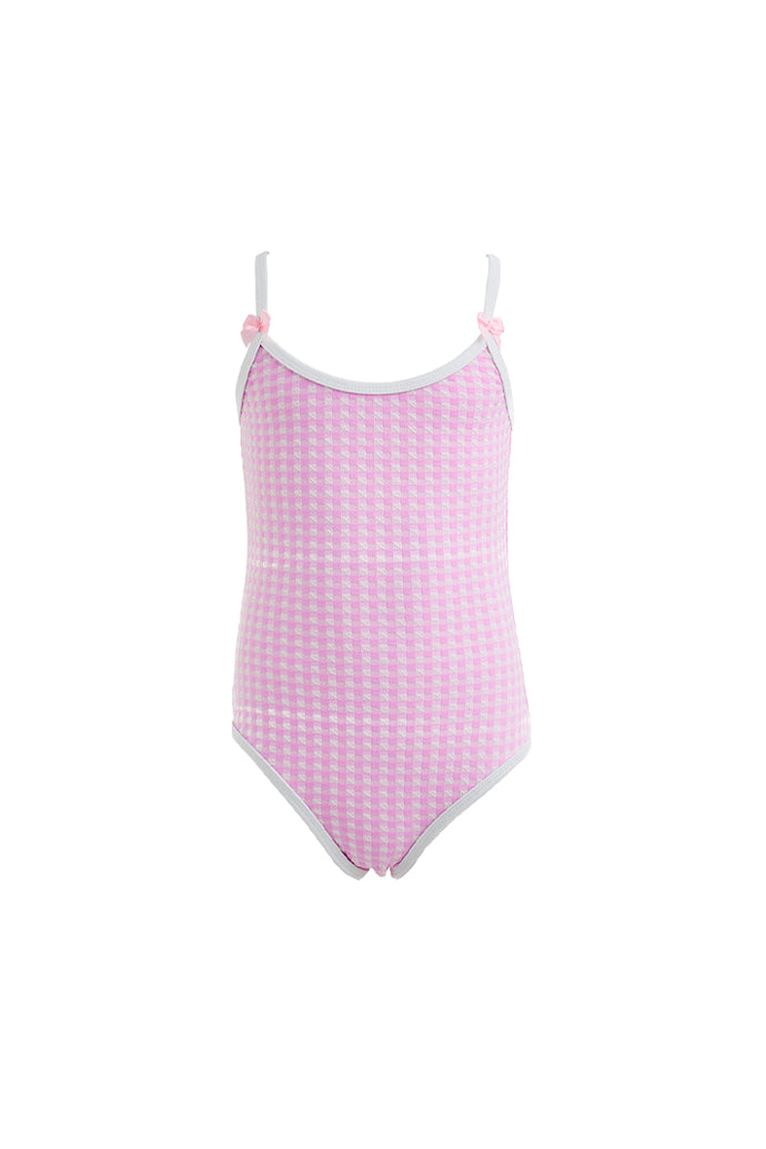 Kids Mikela Onepiece | Pink Carreaux