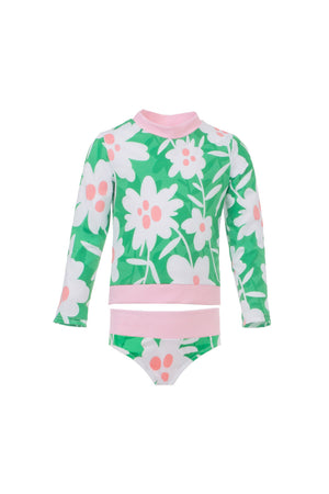Kids Monica Long-Sleeve Bikini | Floral