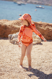 Kids Monica Long-Sleeve Bikini | Shells