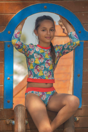 Kids Monica Long-Sleeve Bikini | Faces