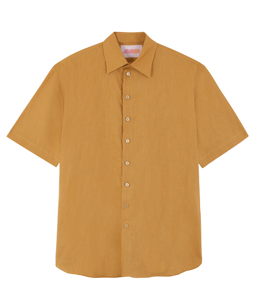 Men's Linen Shirt | Mustard