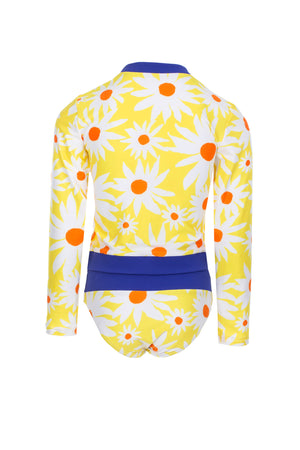 Kids Monica Long-Sleeve Bikini | Daisies