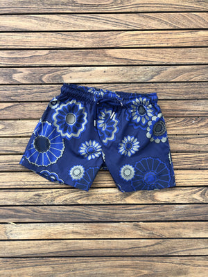 Kids Swim Shorts | Navy Floral
