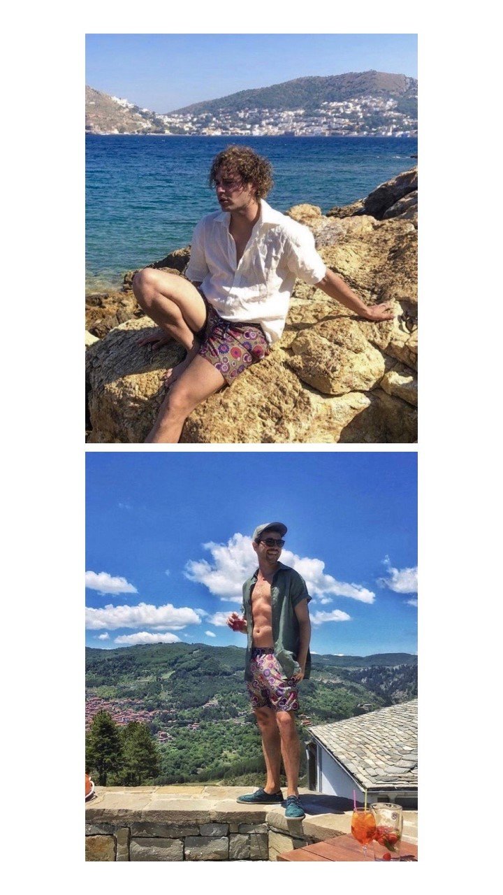 Men's Swim Shorts | Navy Floral & Khaki Floral